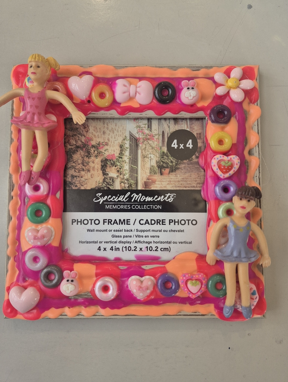 Cute 4 X 4 Ballerina Fun Handmade Picture Frame Girly Picture Frame